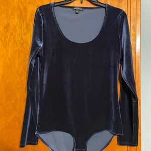 J. Crew Mercantile Womens Blue Velvet Bodysuit